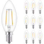 Lot 10x philips corepro led bougie e14 filament claire 2w 250lm - Lot 10x philips corepro led bougie e14 filament claire 2w 250lm -