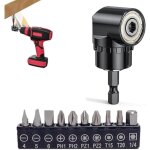 Lot de 11 tournevis �querre 105� pour visseuse sans fil, support de vis d'angle, adaptateur de prise ...