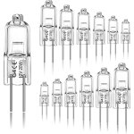 Lot de 12 ampoules halog�nes g4 20w 12v 2800 k 2 broches pour hotte, cuisine, salon, chambre