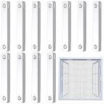 Lot de 12 attaches magn�tiques pour moustiquaires - blanc, fixation solide sans trace, clips de fixation ...