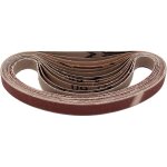Lot de 12 bandes abrasives en tissu - 10 x 330 mm - 2 x grain 40 / 60 / 80 / 120 / 180 / 240 - compatibles ...