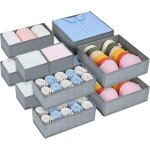 Lot de 12 boites de rangement de non - tiss�, organiseurs de tiroir pliable et respirant, rangement tiroir ...
