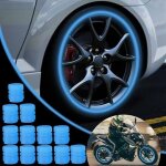 Lot de 12 bouchons valve pneu voiture fluorescents, bouchons de tige de valve de pneu de voiture lumineux ...