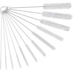 Lot de 12 brosses de nettoyage, goupillon de nettoyage, brosse de nettoyage pour tube, bouteille en verre, ...