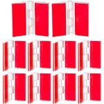 Lot de 12 charni�res en plastique acrylique transparent auto - adh�sives pour armoire, couvercle d'aquarium, ...