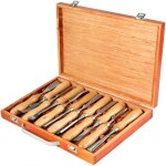 Lot de 12 ciseaux � bois 95 mm pour le travail du bois, outils de tour pour sculpture sur bois, tours ...