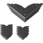 Lot de 12 coins en m�tal antique, pratique pour prot�ger les bords des meubles (bronze) - sollbry