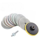 Lot de 12 disques de polissage diamant humide et sec - 4' - pour granit, marbre, b�ton, pierre, de debuns ...