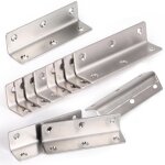 Lot de 12 equerre metal perfor�es 27 x 27 x 100 mm �querre de fixation equerre inox pour la r�paration ...