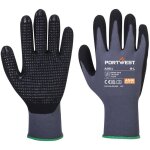 Gants dermiflex plus gris / noir s - taille 7