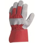 Lot de 12 paires de gants manutention docker cro�te vachette - toile rouge taille 8