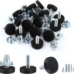 Lot de 12 pieds de meuble r�glables pour table, chaise, bureau, commode, tabouret de bar et support en ...