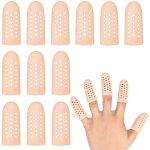 Lot de 12 prot�ge - doigts en gel de silicone, protection du pouce et du bout des doigts apr�s une blessure, ...