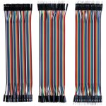 Lot de 120pcs c�bles dupont breadboard 28awg 3 en 1 [40pin m�le vers femelle, 40pin m�le vers m�le, 40pin ...