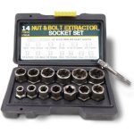 Lot de 14 extracteurs d'�crous, extracteur de vis avec adaptateur hexagonal, arrache - �crous, extracteur ...
