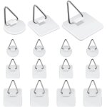 Lot de 15 crochets autocollants pour tableaux - 3 tailles - crochets � coller - pour photos, puzzles, ...