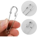 Lot de 15 grandes �pingles de s�ret� en acier inoxydable, 60 mm - �pingles de s�ret� robustes et durables ...