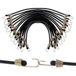 Lot 15 tendeurs �lastiques 25cm + crochets m�tal, bagages / b�ches / v�los / tentes, s�curisation