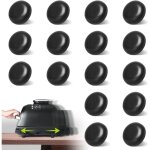 Lot de 16 patins autocollants noirs pour appareils �lectrom�nagers, roulettes de comptoir, accessoires ...