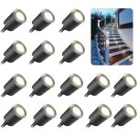 Lot de 16 spot led encastrable ext�rieur, ip67 �tanche, � 32mm, spots � encastrer ext�rieur pour terrasse ...