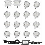 Lot de 16 spots led encastrable pour terrasse bois, etanche ip67, spots  encastrer extrieur, 0, 6w ...