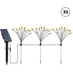 Lot de 18 torches solaires 180 boules lyra noir plastique h70cm