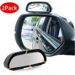 Lot de 2 360� voiture r�troviseurs d'angle mort, universels droite + gauche ajustables verre hd miroir ...