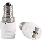 Lot de 2 adaptateurs de douille e14 vers g9 en c�ramique pour ampoules led, halog�nes, cfl