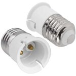 Lot de 2 adaptateurs de douilles e27 vers b22 - convertisseurs de douilles � ba�onnette, 0 - 250 v - ...
