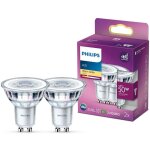 Ampoule led spot gu10 50w blanc chaud, verre, lot de 2 - philips Ampoule led spot gu10 50w blanc chaud, verre, lot de 2 - philips