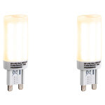 Lot de 2 ampoule led dimmables g9 3 niveaux opale 4, 5w 500lm 2700k - luedd