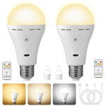Lot de 2 ampoules led � intensit� variable avec t�l�commande, lanterne de camping ext�rieure, temp�rature ...