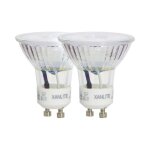 Xanlite - lot de 2 ampoules led spots au culot gu10, 5w cons. (50w eq. ), lumire blanche chaude - pack2vg50s ...