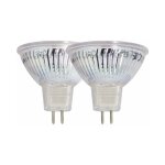 Lot de 2 ampoules smd led spot mr16, culot gu5. 3, 345 lumens, conso. 5w (eq. 35w), 2700k, blanc chaud ...
