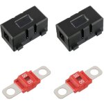 Lot de 2 ans porte fusibles de voiture et 2 fusibles midi boulonn�s � courant �lev� 50a pour voitures, ...