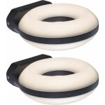Lot de 2 appliques murales d'extrieur led faades up down alu spot anneau lumire de jardin
