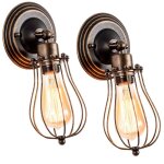 Lot de 2 applique murale industrielle m�tal fer luminaire vintage retro pour maison de champagne caf� ...