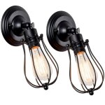 Lot de 2 applique murale industrielle m�tal fer luminaire vintage retro pour maison de champagne caf� ...