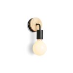 Lot de 2 appliques murale interieur lampes murale en m�tal et bois e27 �clairage mural pour chambre, ...