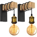Lot de 2 applique murale intérieur vintage industrielle lampe murale e27 luminaire abat - jour en métal ... Lot de 2 applique murale intérieur vintage industrielle lampe murale e27 luminaire abat - jour en métal ...