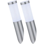 Lot de 2 appliques torche led façades inox maison porte éclairage jardin éclairage extérieur terrasse ... Lot de 2 appliques torche led façades inox maison porte éclairage jardin éclairage extérieur terrasse ...