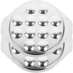 Lot de 2 assiettes en forme d'escargot en acier inoxydable, ustensiles de cuisine