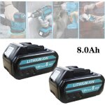Lot de 2 batteries lithium - ion 18 v 8 ah, remplacement pour makita bl1840b bl1850b lxt400, avec indicateur ...