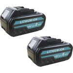 Lot de 2 batteries lithium - ion 18 v 8 ah, de remplacement pour makita bl1860 bl1830b bl1840b lxt400 ...