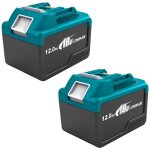 Lot de 2 batteries de remplacement 12, 0 ah pour outils et chargeurs makita 18 v au lithium, compatibles ...