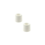Ouvre&deco ? lot de 2 but�es de porte rondes en caoutchouc blanc ? fixation au sol ? diam�tre 30 mm ? ...
