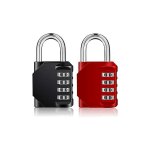 Lot de 2 cadenas  combinaison, cadenas  4 chiffres, cadenas cods rsistants aux intempries pour l'extrieu ...