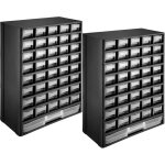 Lot de 2 casiers � vis 41 tiroirs transparents