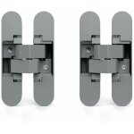 Lot de 2 charni�res � bo�tier pour portillon, charge 80kg, ouverture � 180 degr�s, zamak, gris m�tallis� ...