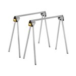 Lot de 2 chevalets pliants en m�tal stanley ouvert: 73, 6 x 42, 4 x 85, 5 cm pli�: 10, 5 x 9, 6 x 79, ...